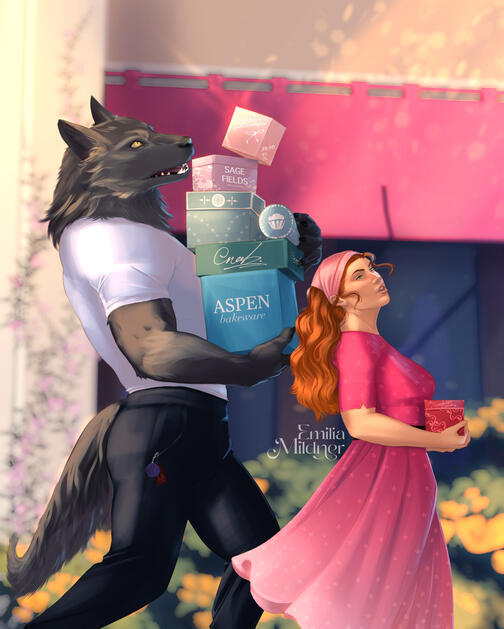 "Shopping trip" inspired by Muscles & Monsters by Ashley Bennett