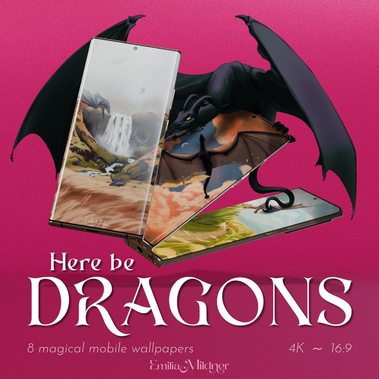 Here be Dragons wallpaper pack